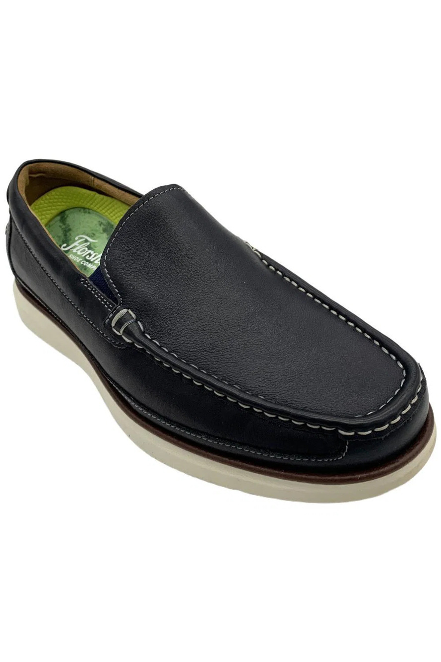 Florsheim Men's Tropics Slip-On Venetian Leather Loafer Black - Medium